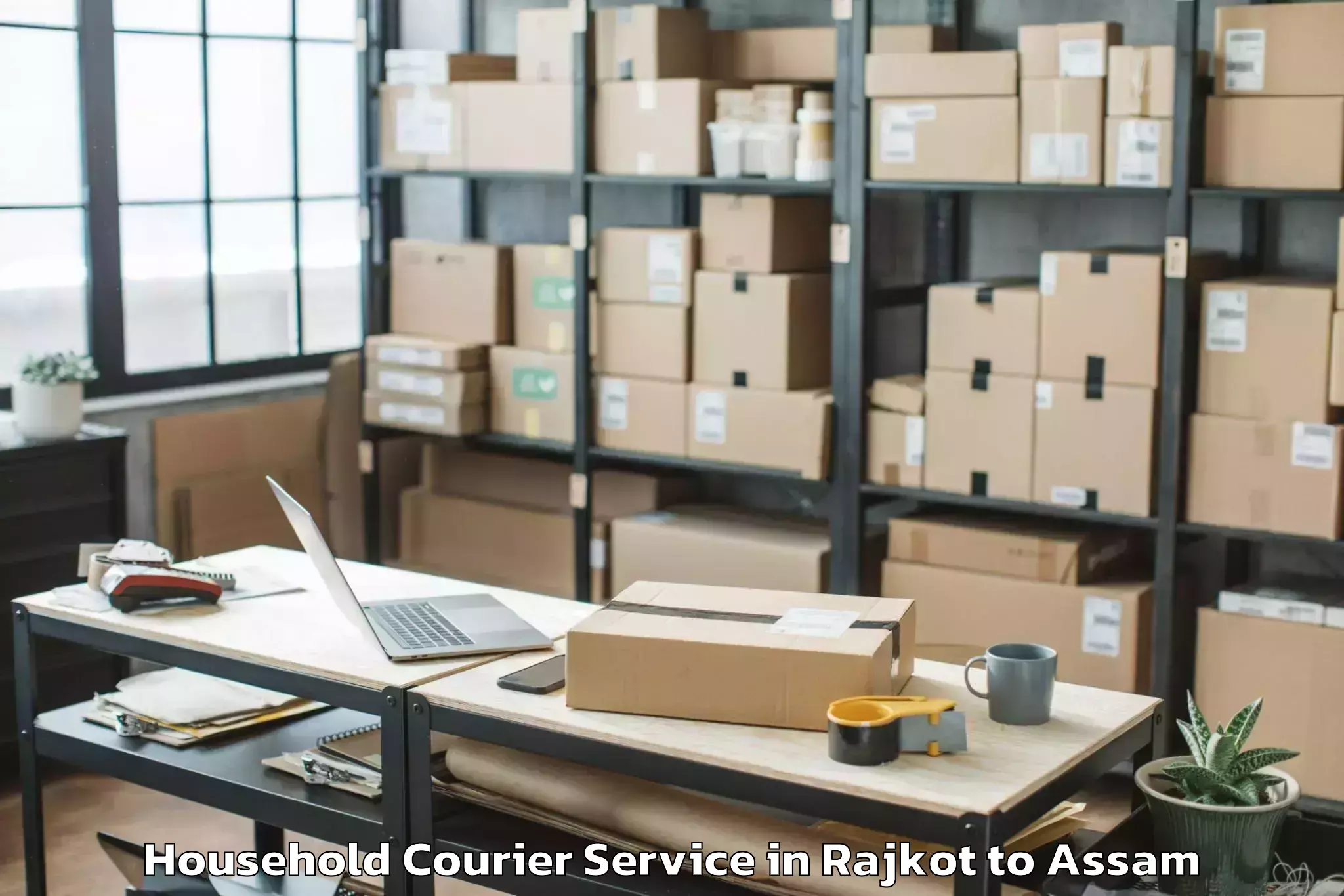 Get Rajkot to Phuloni Terang Household Courier